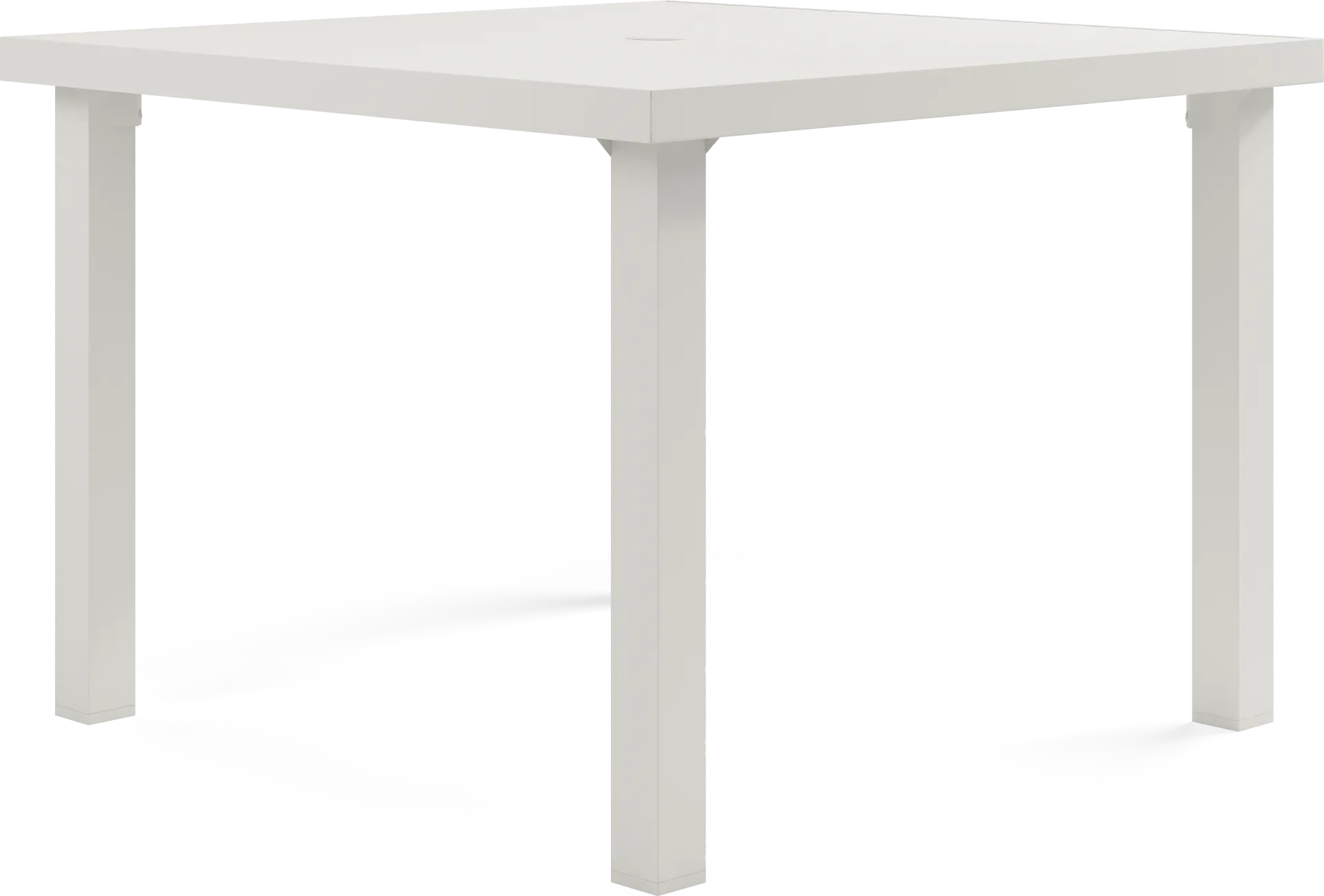 Park Walk White 5 Pc 40 in. Square Outdoor Dining Set with Surf Chairs - Image 2