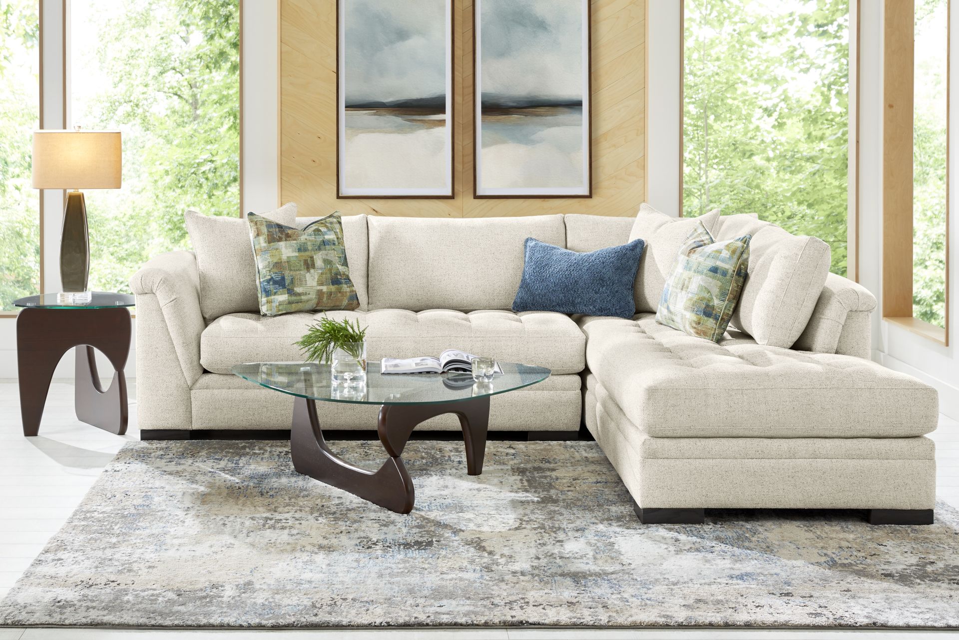 Harper Beige 2 Pc Sectional - Image 2