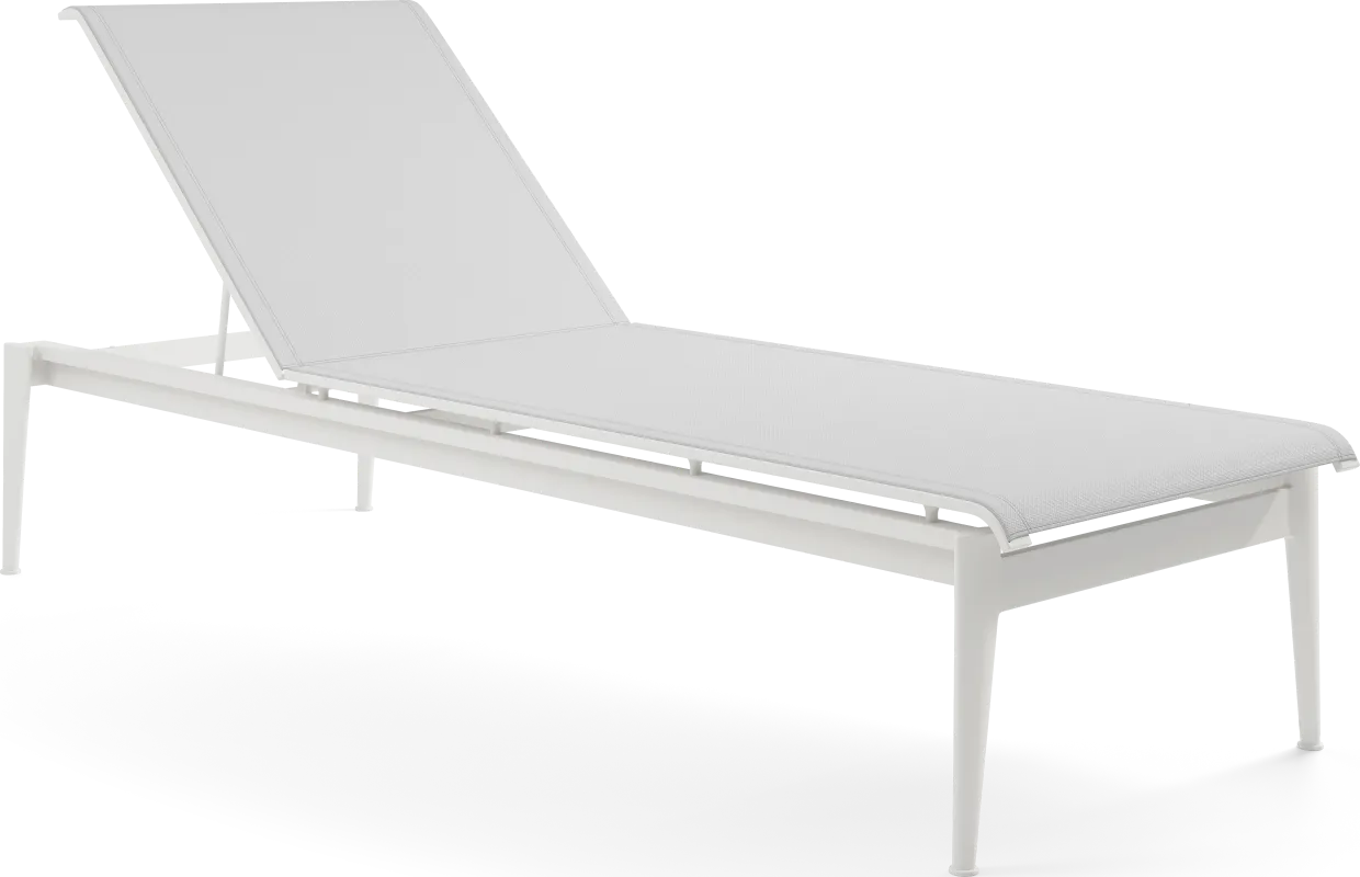 Park Walk White Outdoor Chaise