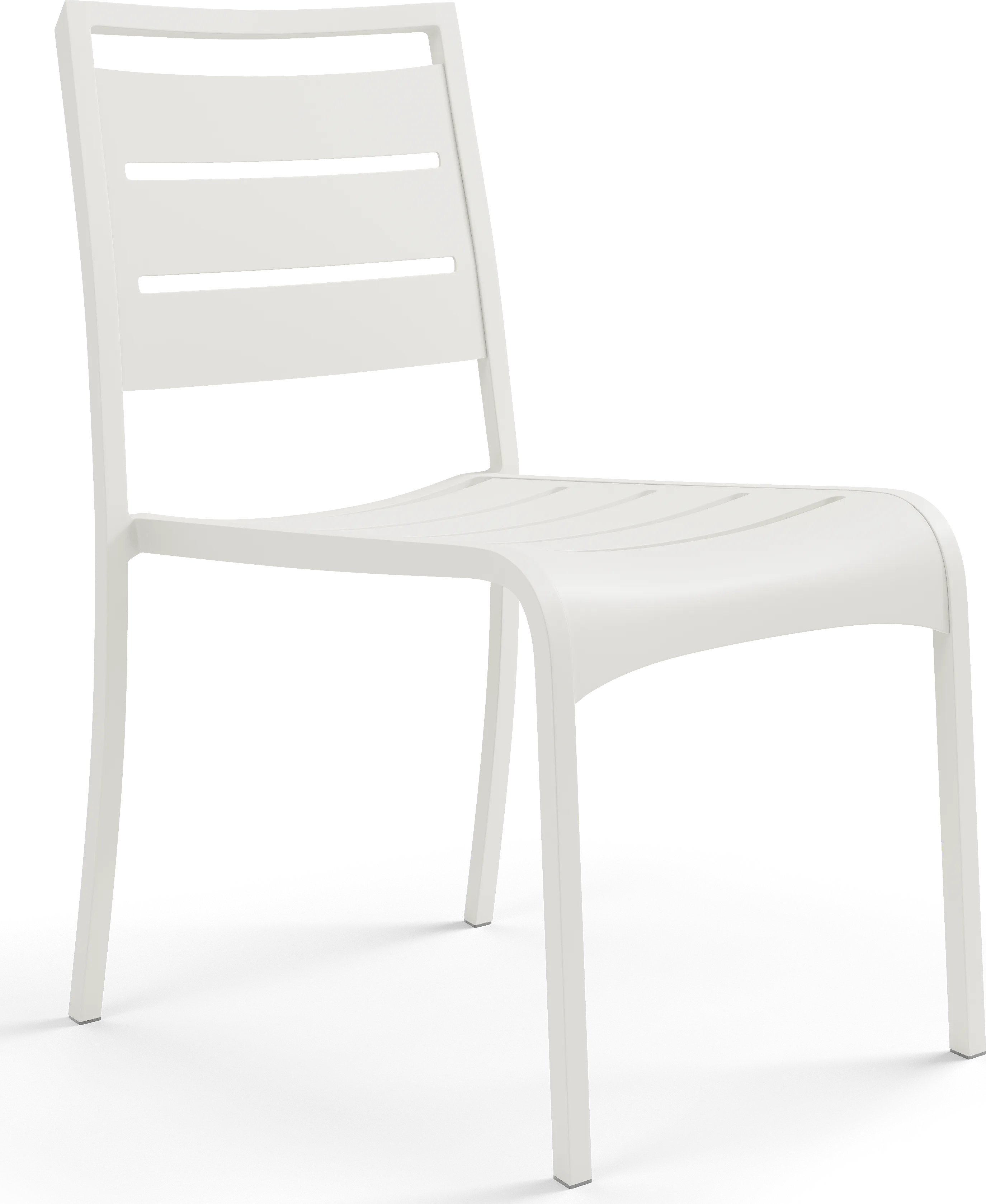 Park Walk White 7 Pc 73 - 97 in. Rectangle Extension Outdoor Dining Set with White Chairs - Thumbnail - Image 4