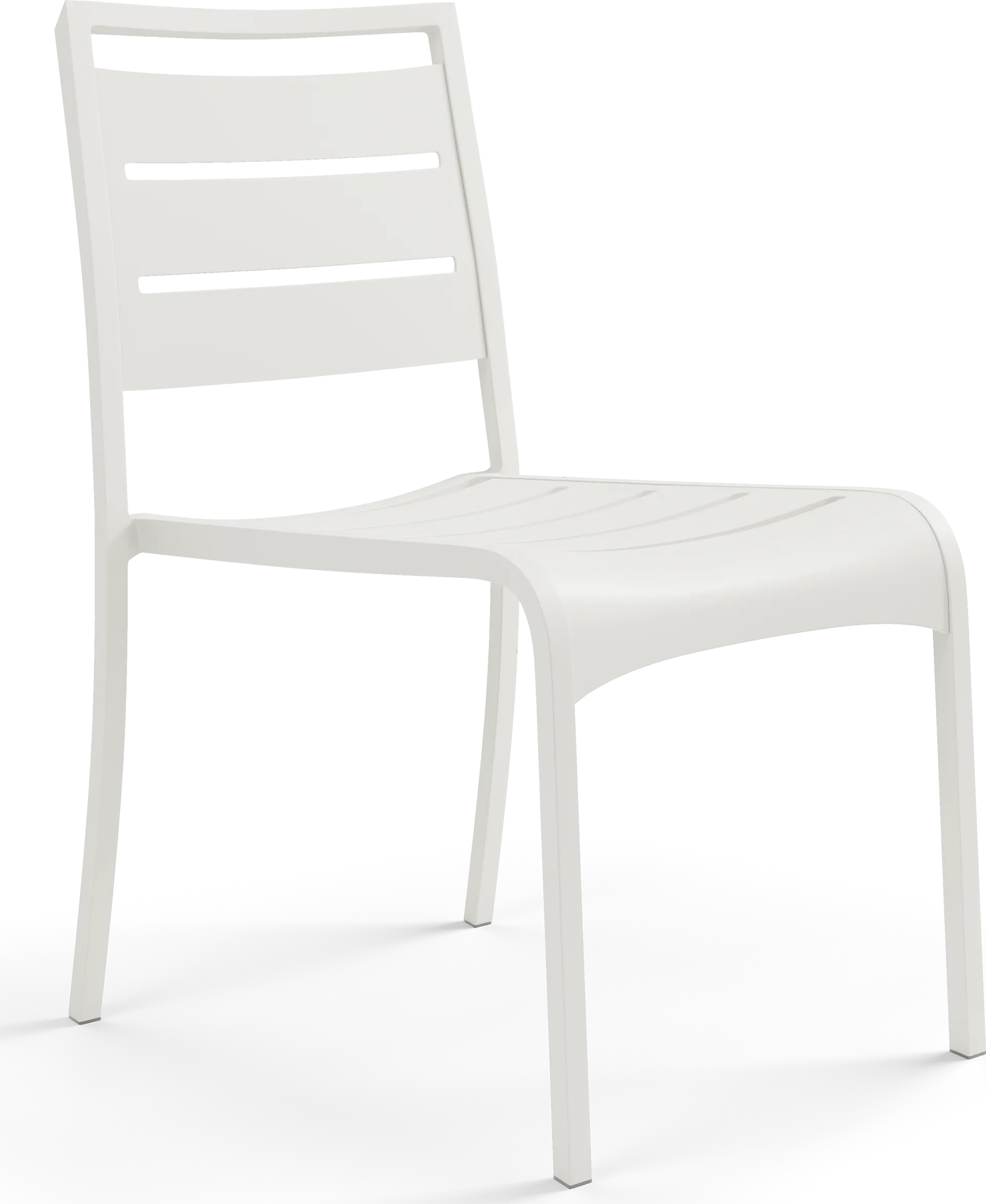 Park Walk White 7 Pc 73 - 97 in. Rectangle Extension Outdoor Dining Set with White Chairs - Image 4