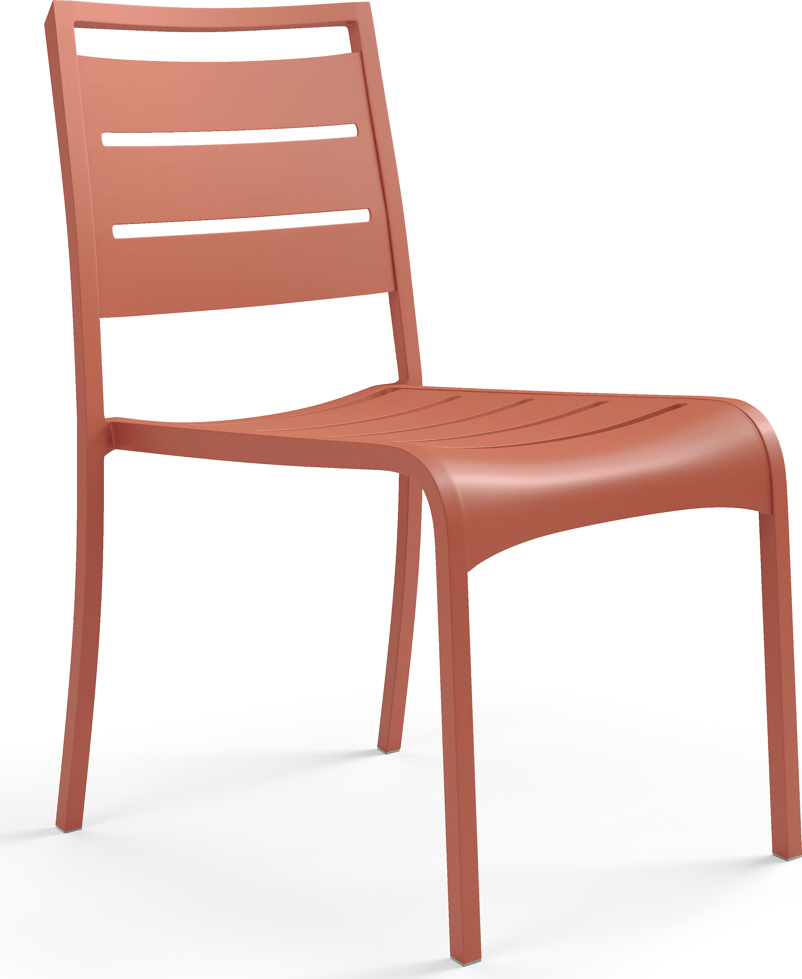 Park Walk White 7 Pc Rectangle Outdoor Dining Set with Coral Chairs - Thumbnail - Image 7