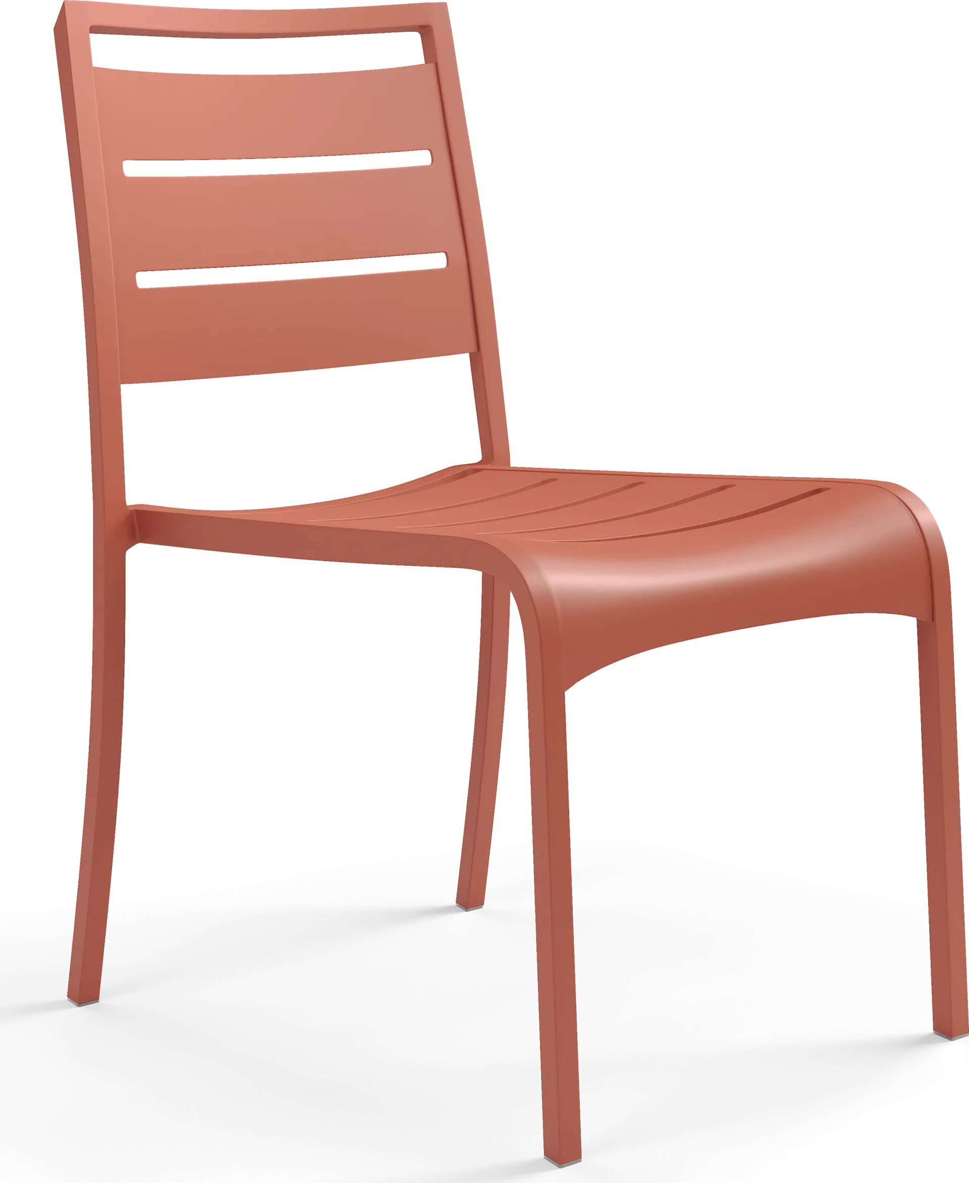 Park Walk White 7 Pc Rectangle Outdoor Dining Set with Coral Chairs - Image 7