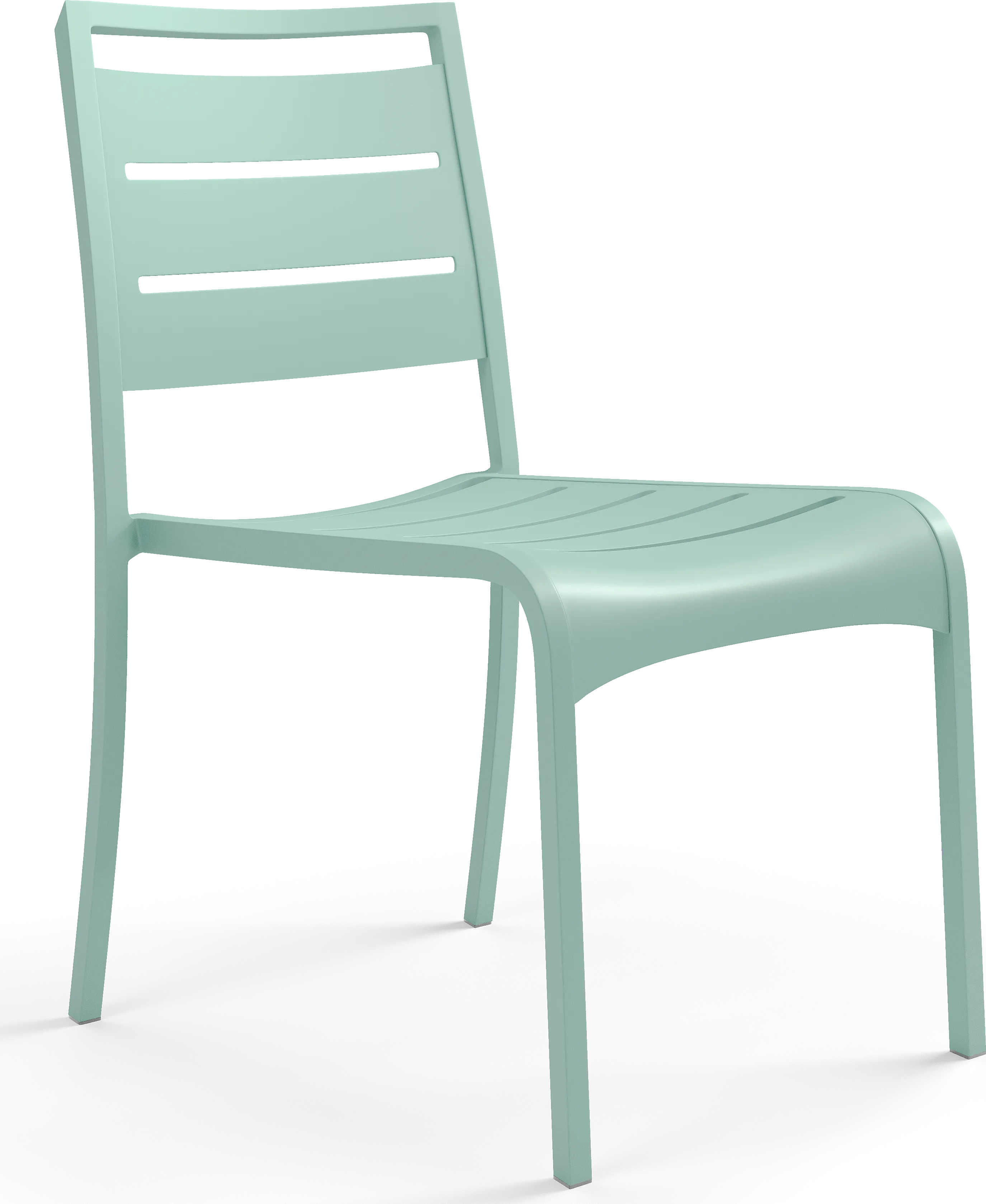 Park Walk White 5 Pc 40 in. Square Outdoor Dining Set with Surf Chairs - Thumbnail - Image 5