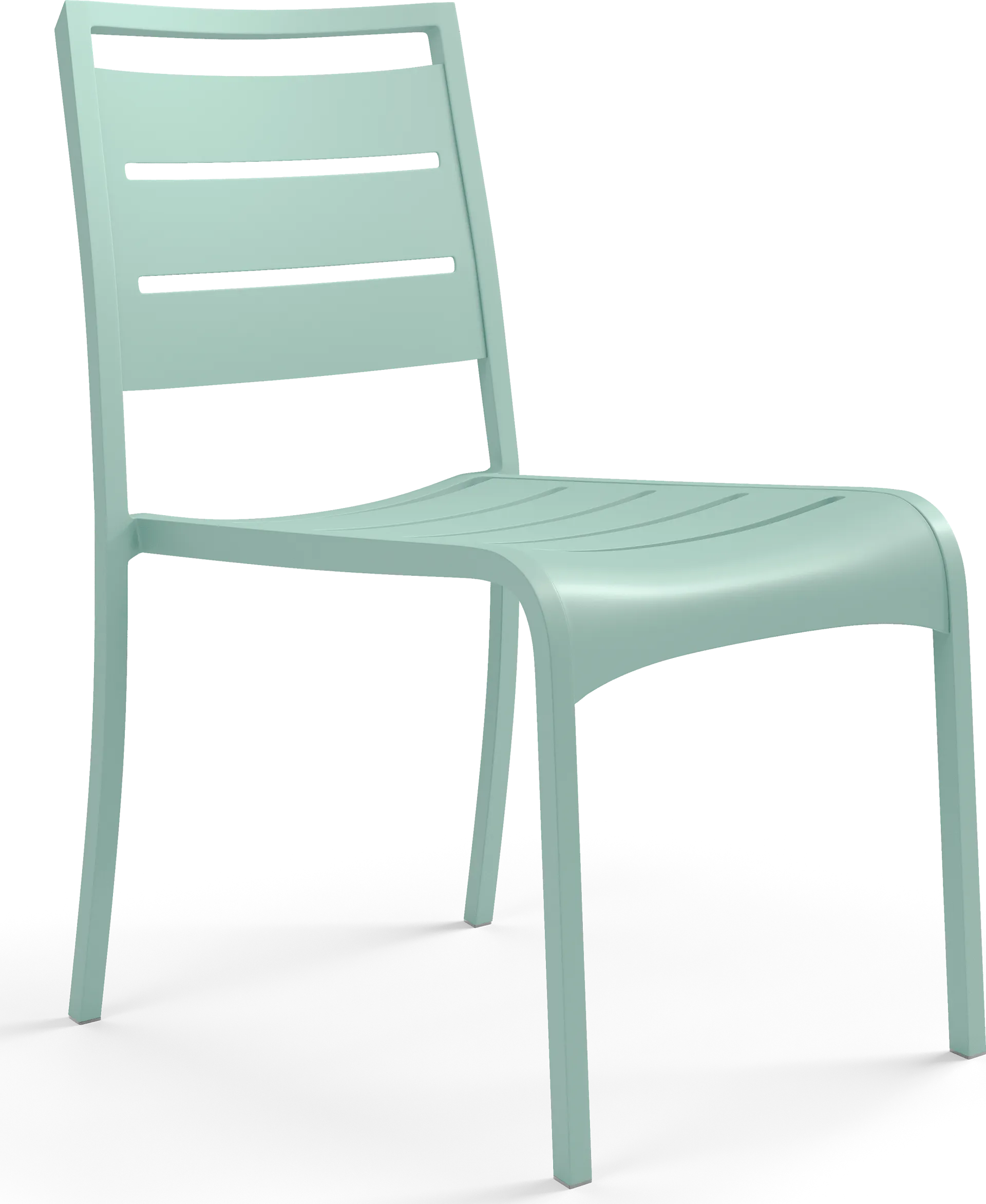 Park Walk White 5 Pc 40 in. Square Outdoor Dining Set with Surf Chairs - Image 5