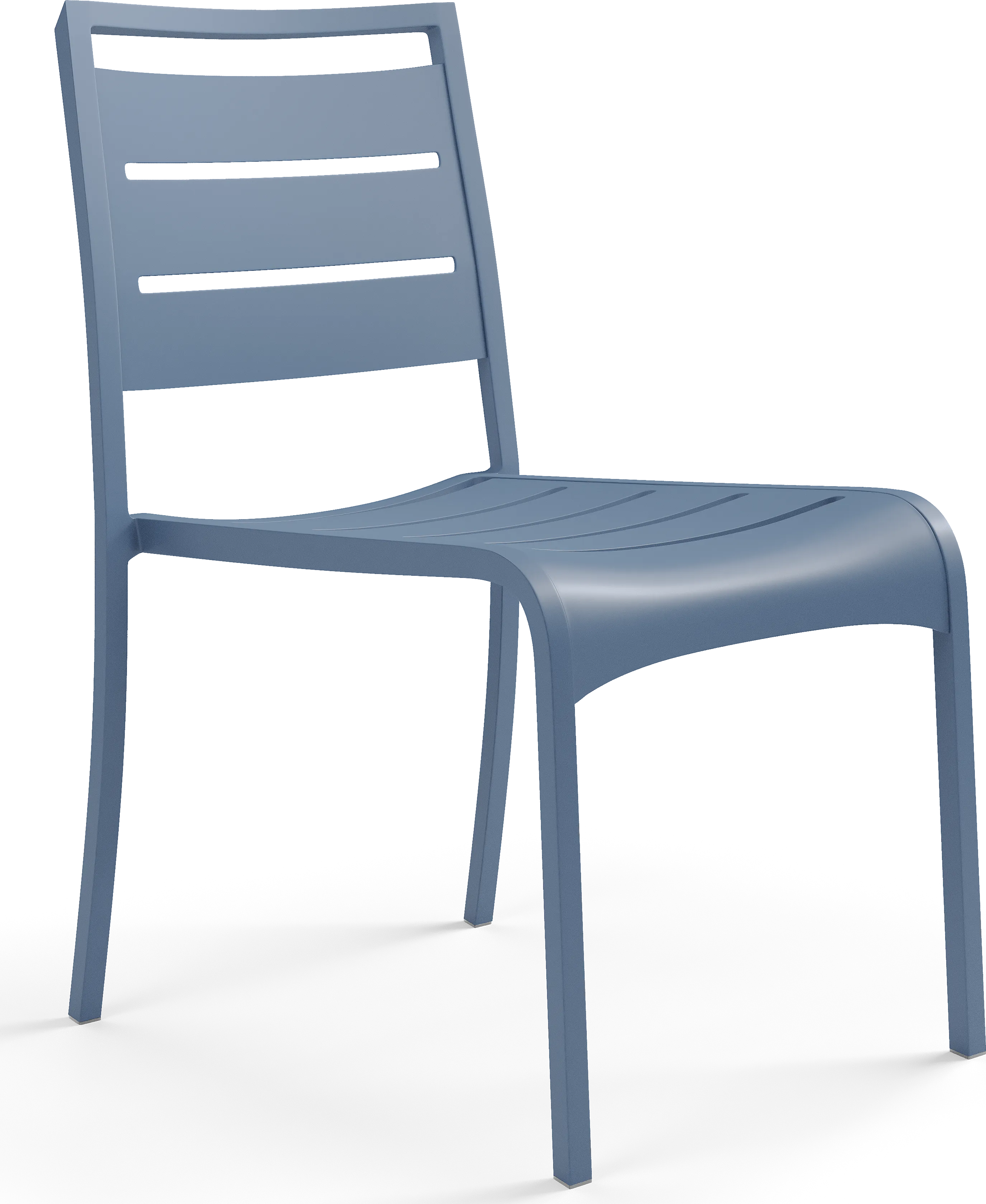 Park Walk White 5 Pc Rectangle Outdoor Dining Set with Navy Chairs - Thumbnail - Image 4