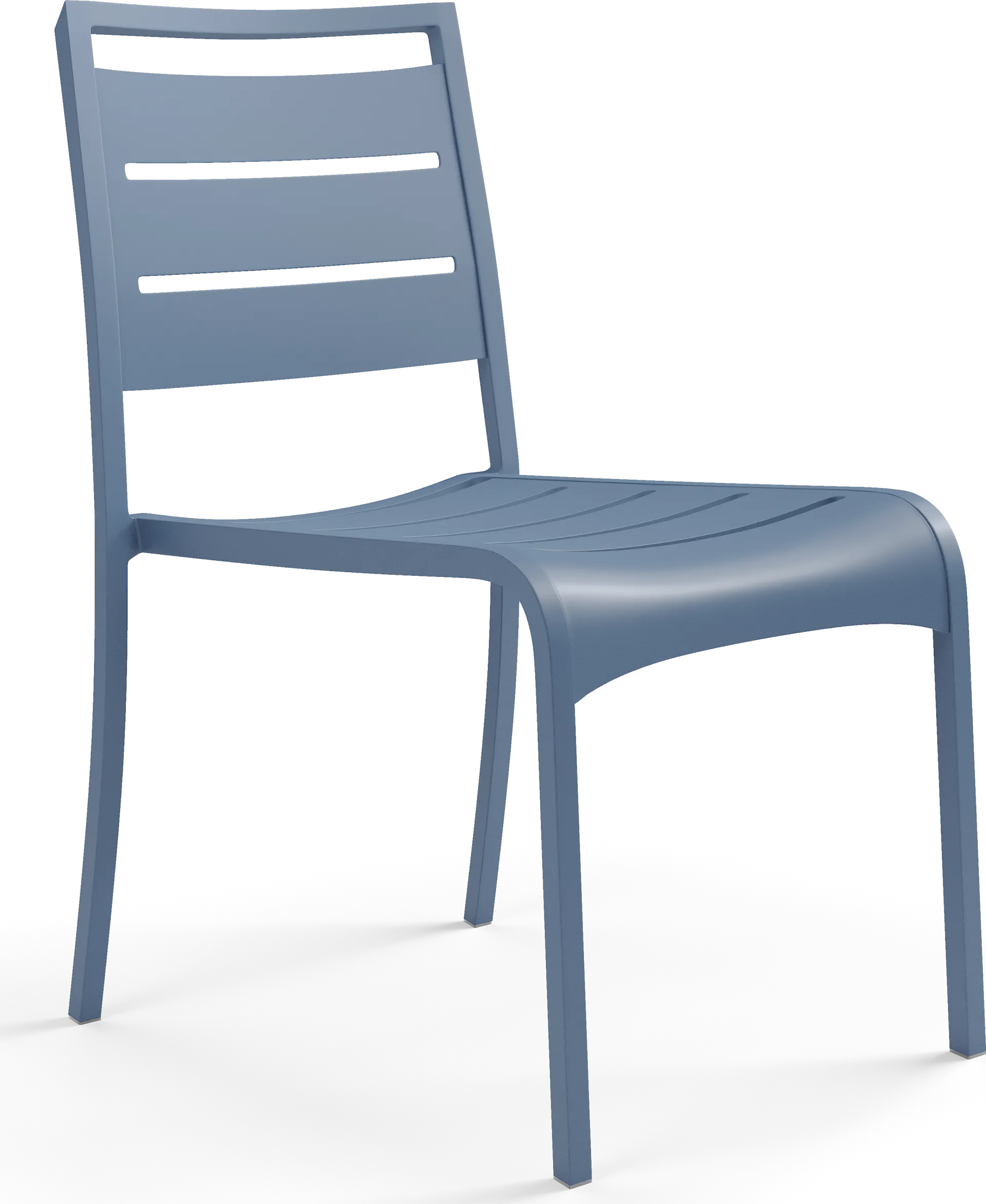 Park Walk White 5 Pc Rectangle Outdoor Dining Set with Navy Chairs - Image 4