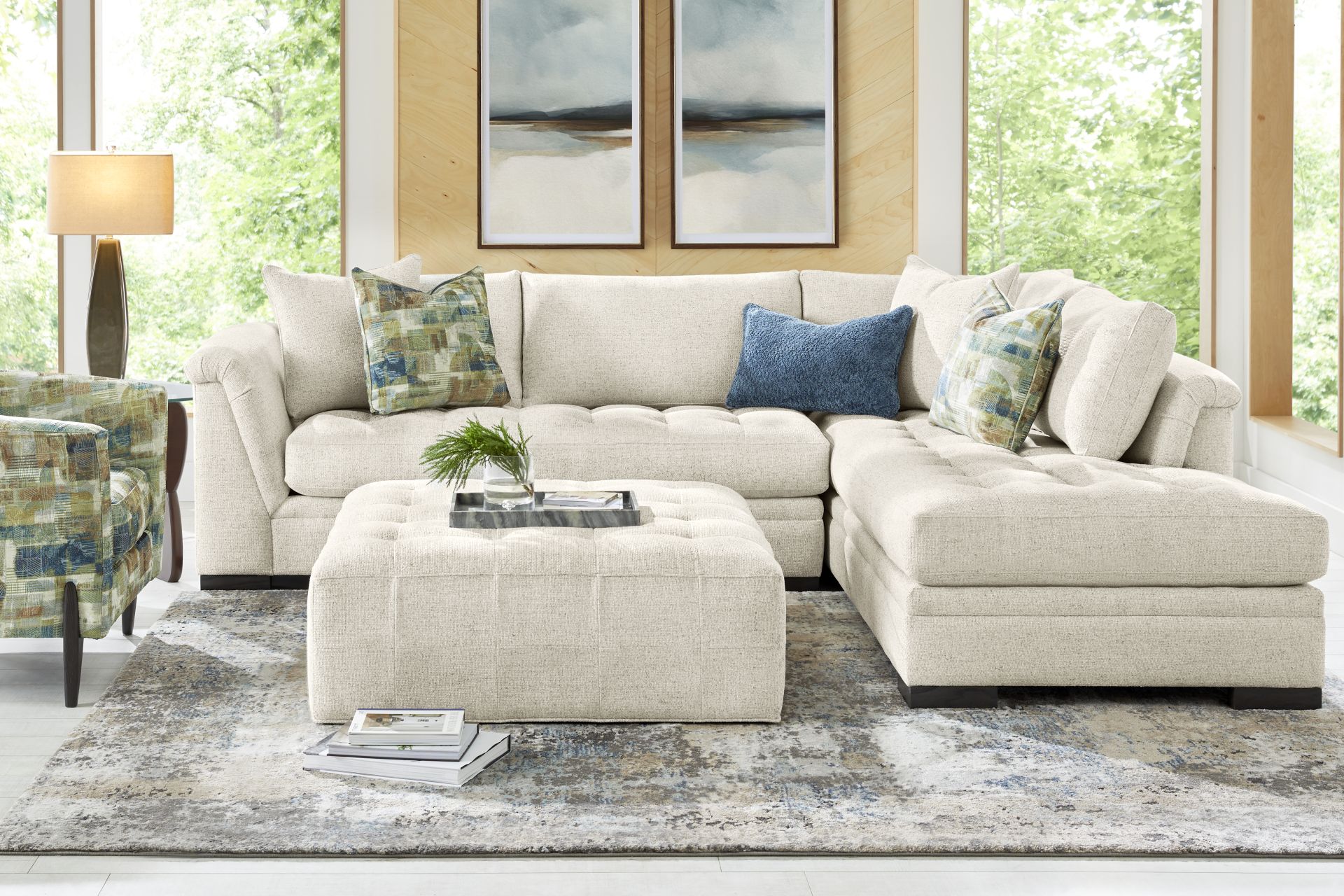 Harper Beige 5 Pc Sectional - Image 1