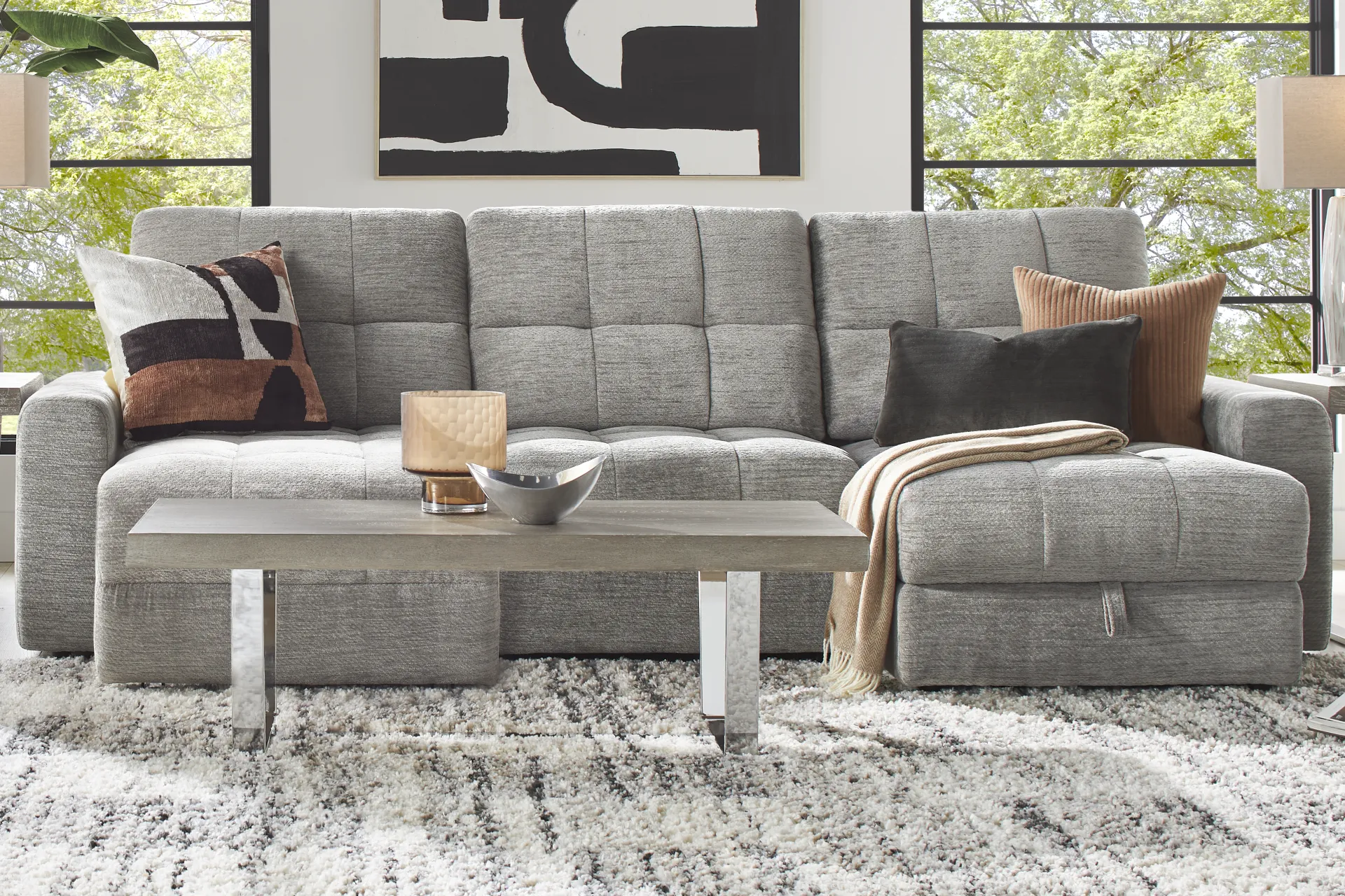 Meriwether Gray 3 Pc Power Slider Sectional - Image 1