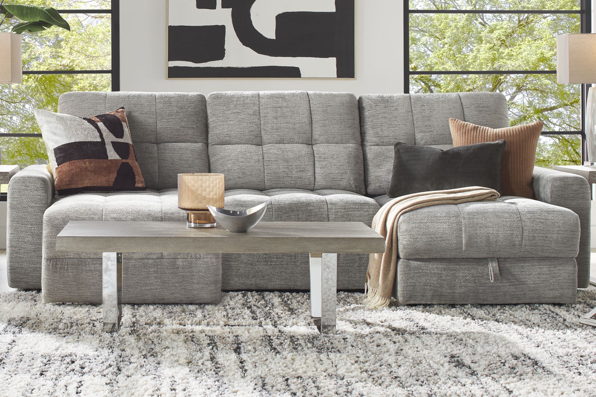 Meriwether Gray 3 Pc Power Slider Sectional - Image 2