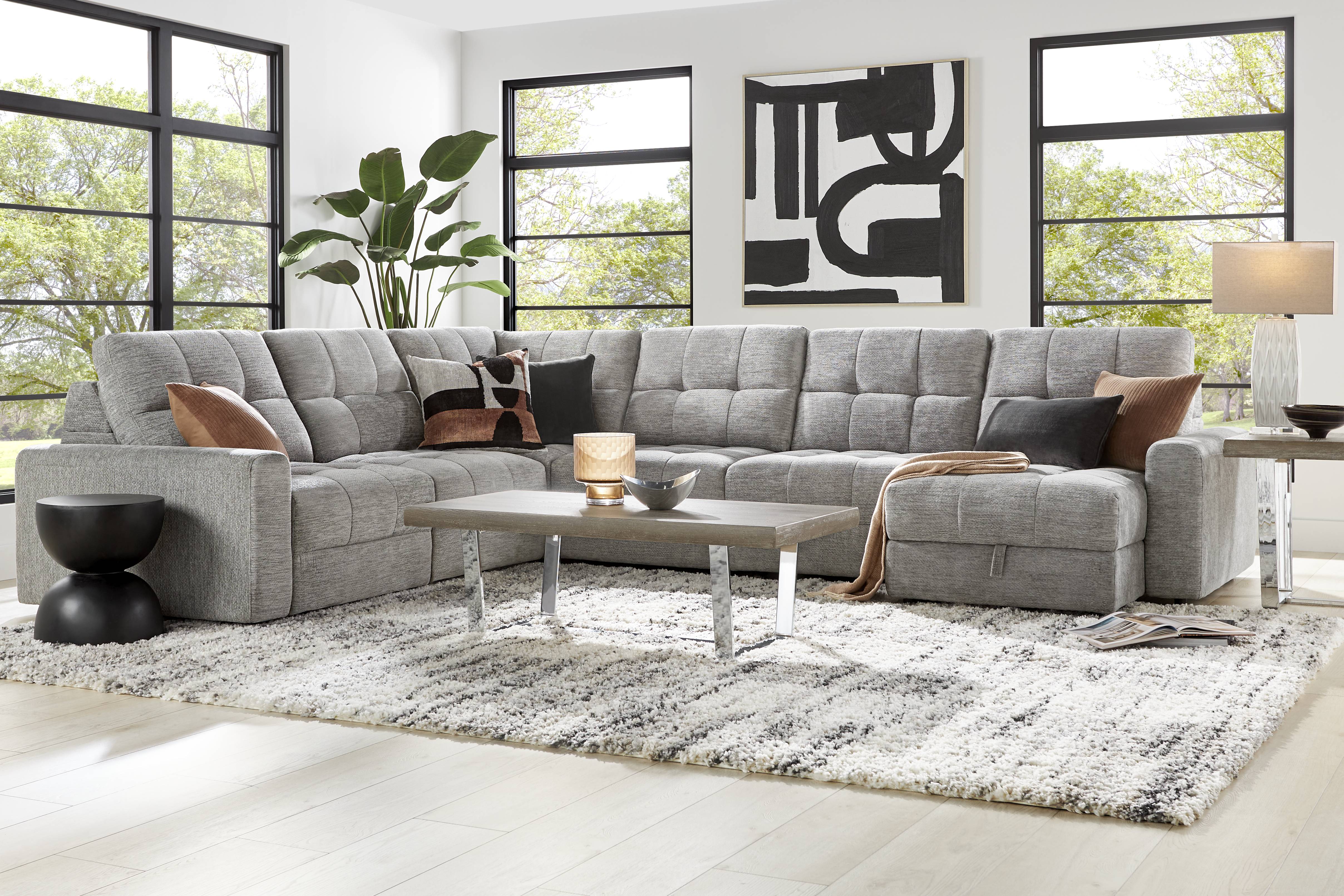 Meriwether Gray 6 Pc Power Slider Sectional - Thumbnail - Image 2