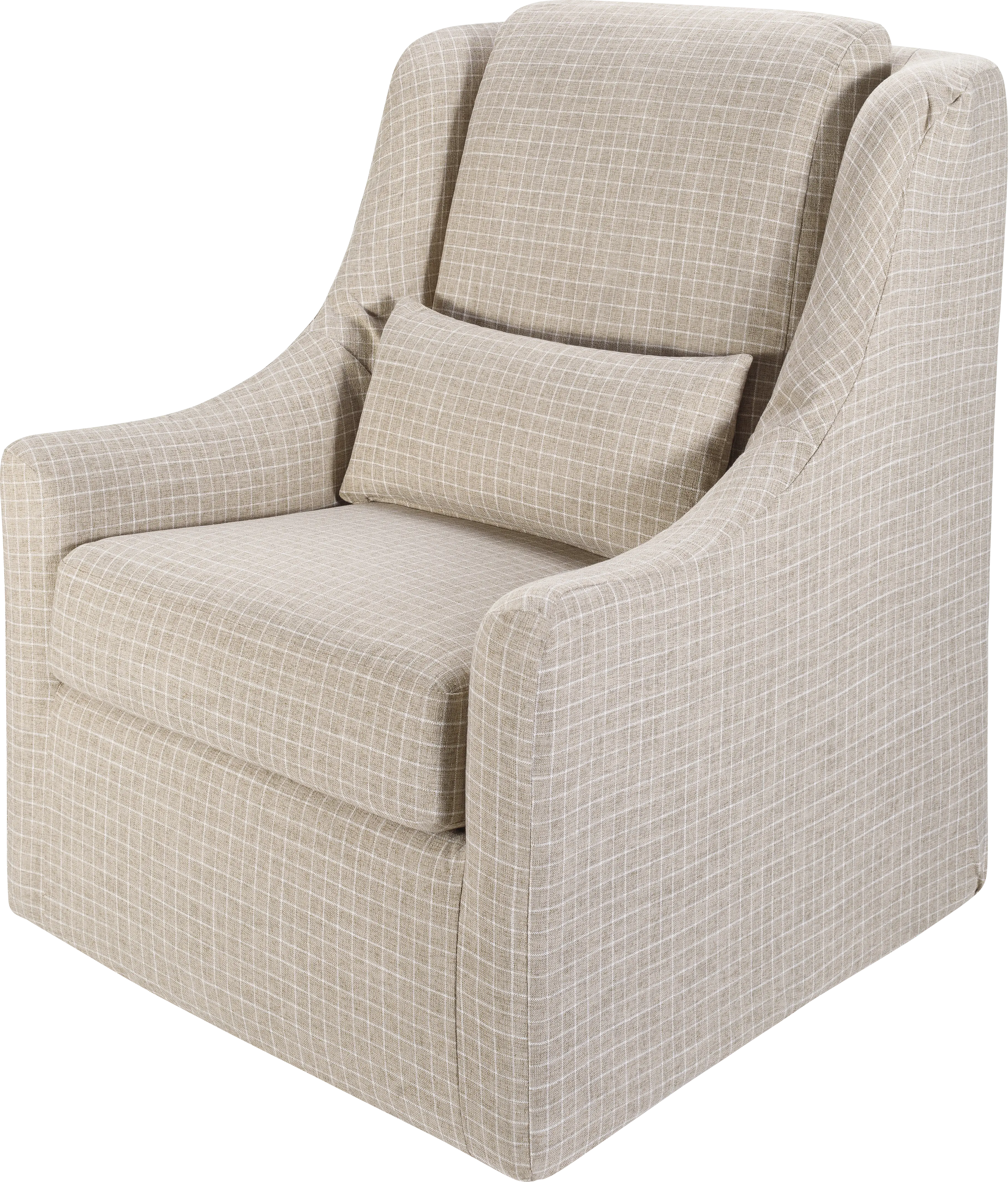 Melugo Beige Swivel Accent Chair - Thumbnail - Image 1