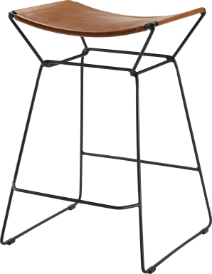 Basiyi Black/Brown Counter Height Stool