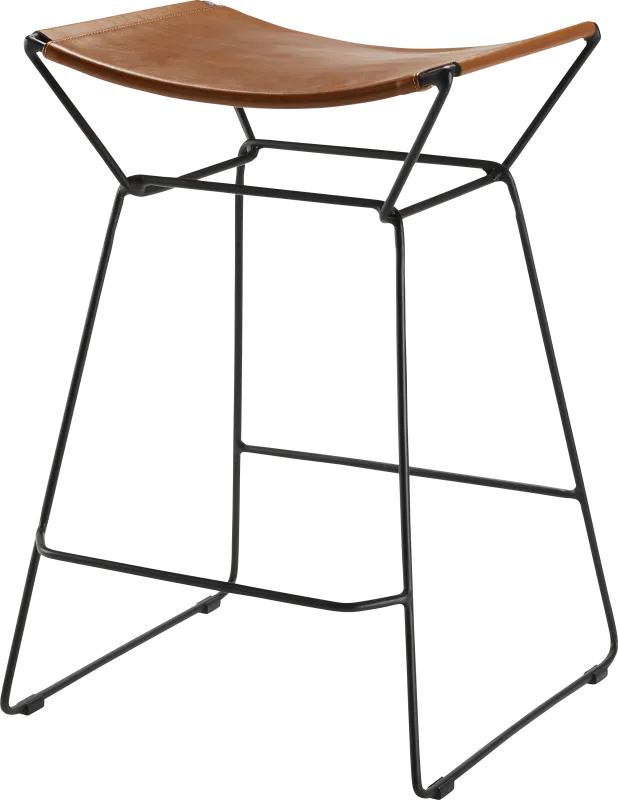 Basiyi Black/Brown Counter Height Stool