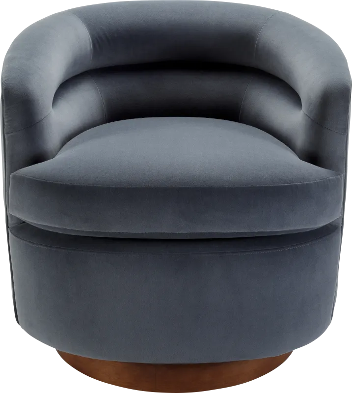 Elegoti Dark Gray Swivel Accent Chair