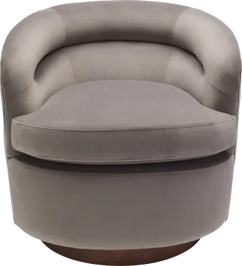 Elegoti Light Gray Swivel Accent Chair