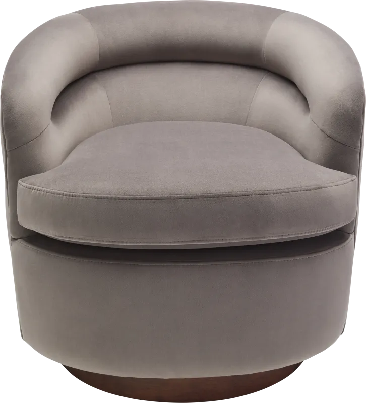 Elegoti Light Gray Swivel Accent Chair