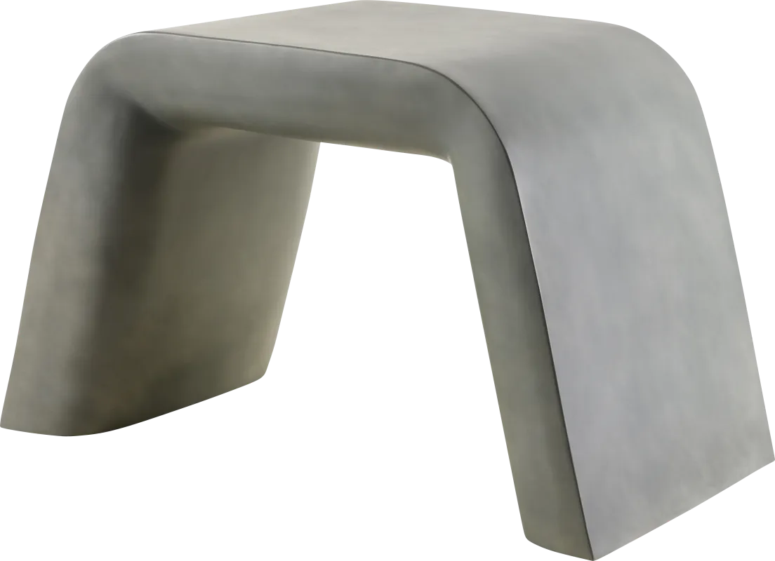 Saitose Gray Ottoman