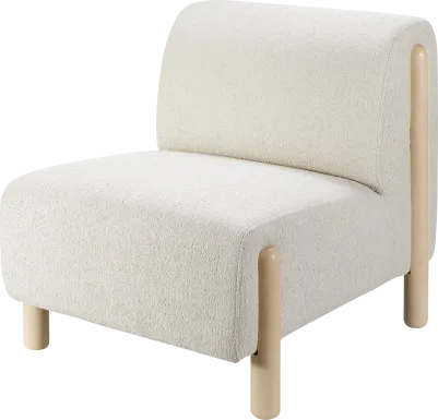 Sumiza White Accent Chair