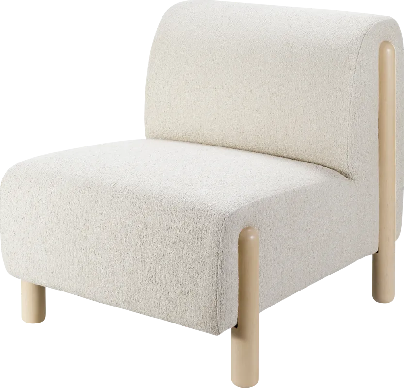 Sumiza White Accent Chair