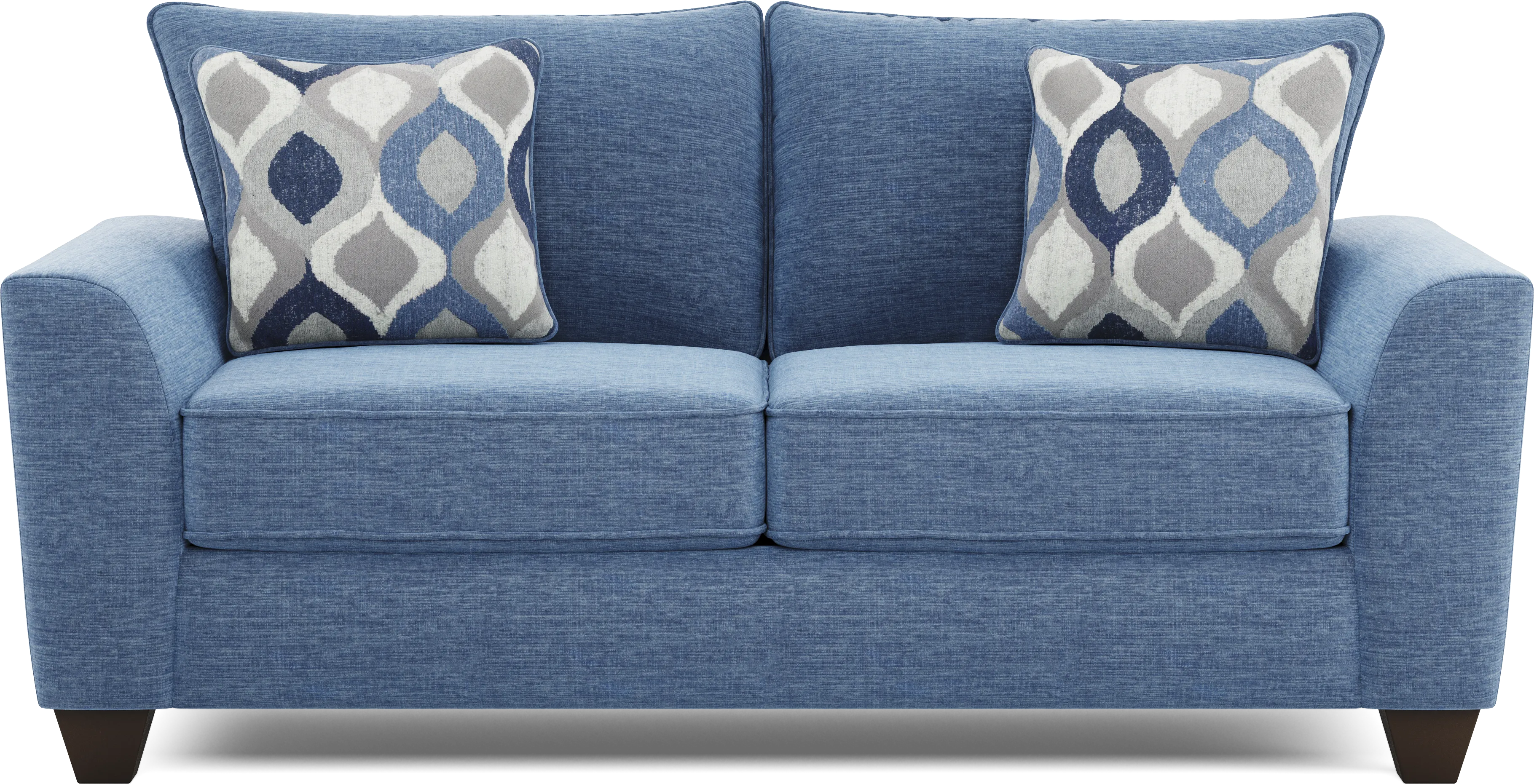 Dennin Heights Blue 7 Pc Living Room with Gel Foam Sleeper Sofa - Thumbnail - Image 9