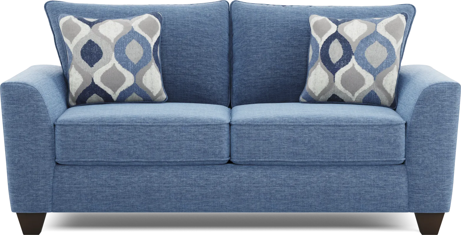 Dennin Heights Blue Sleeper Loveseat