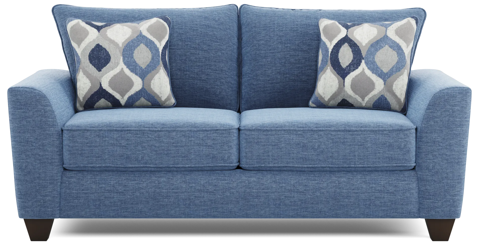 blue loveseat