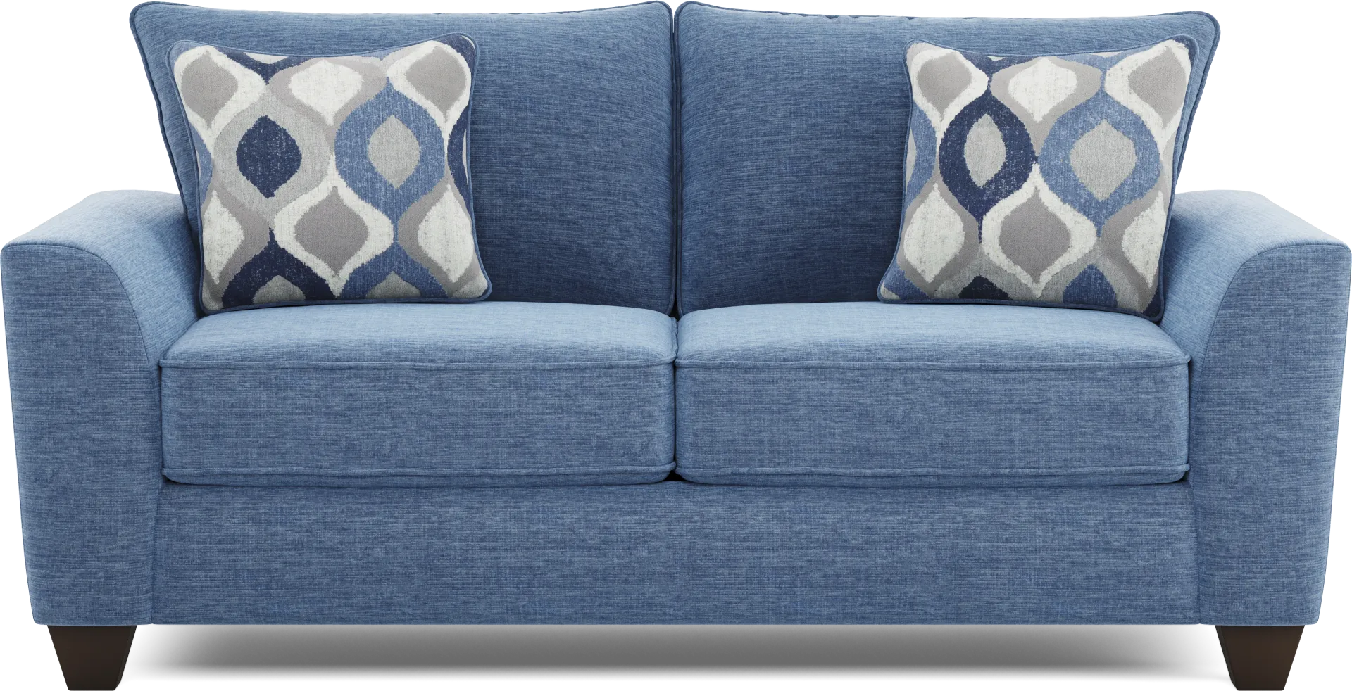 Dennin Heights Blue 7 Pc Living Room with Gel Foam Sleeper Sofa - Image 9