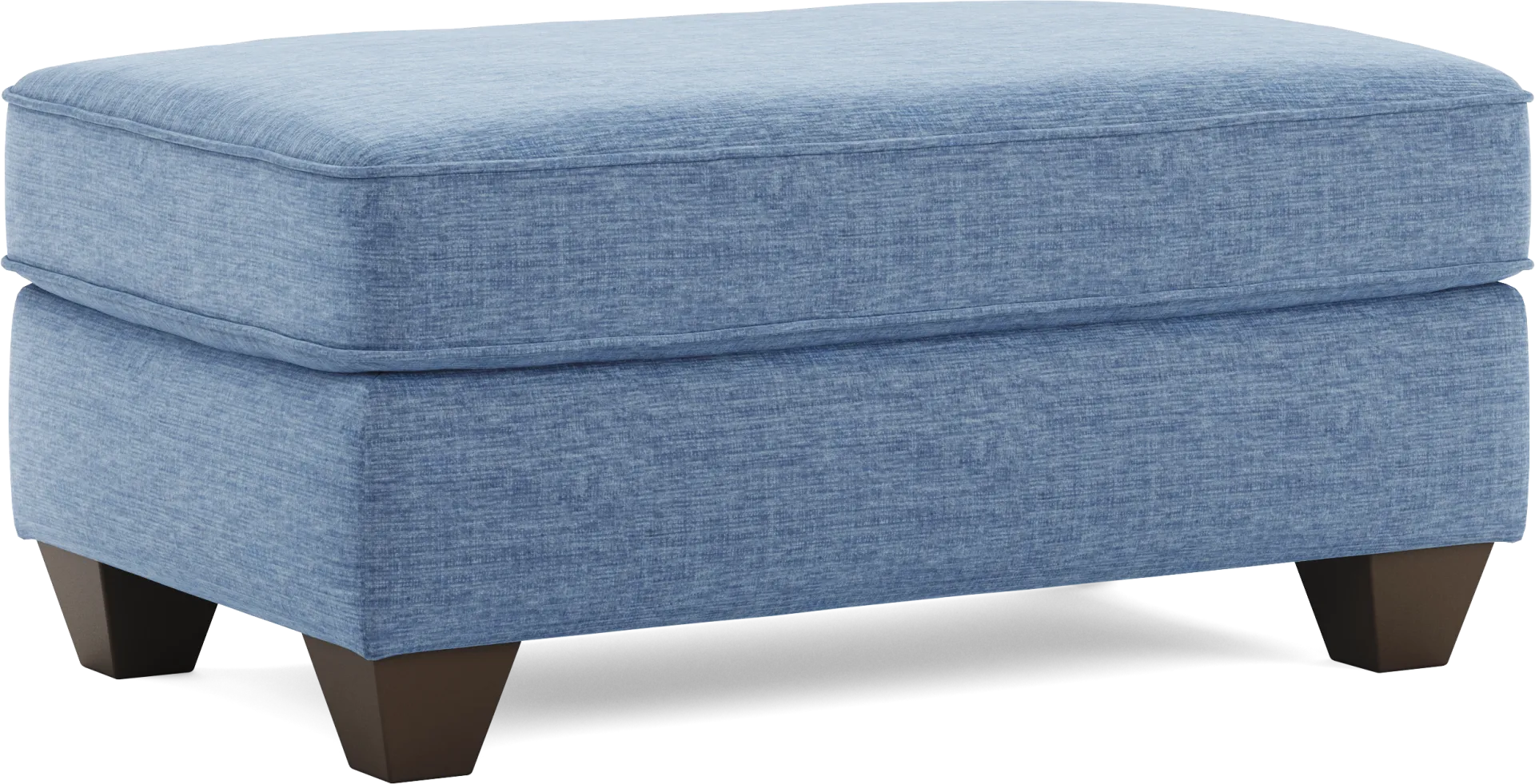 Dennin Heights Blue Ottoman - Image 1