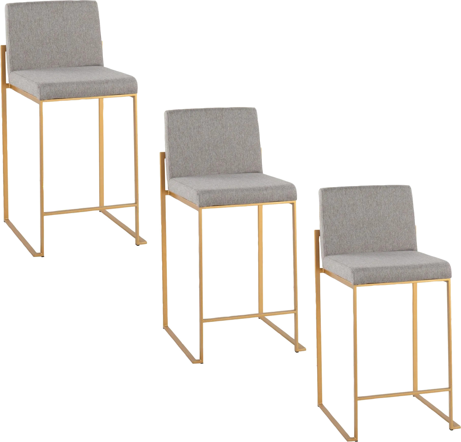 Nowotny Gray Counter Height Stool, Set of 3 - Image 1