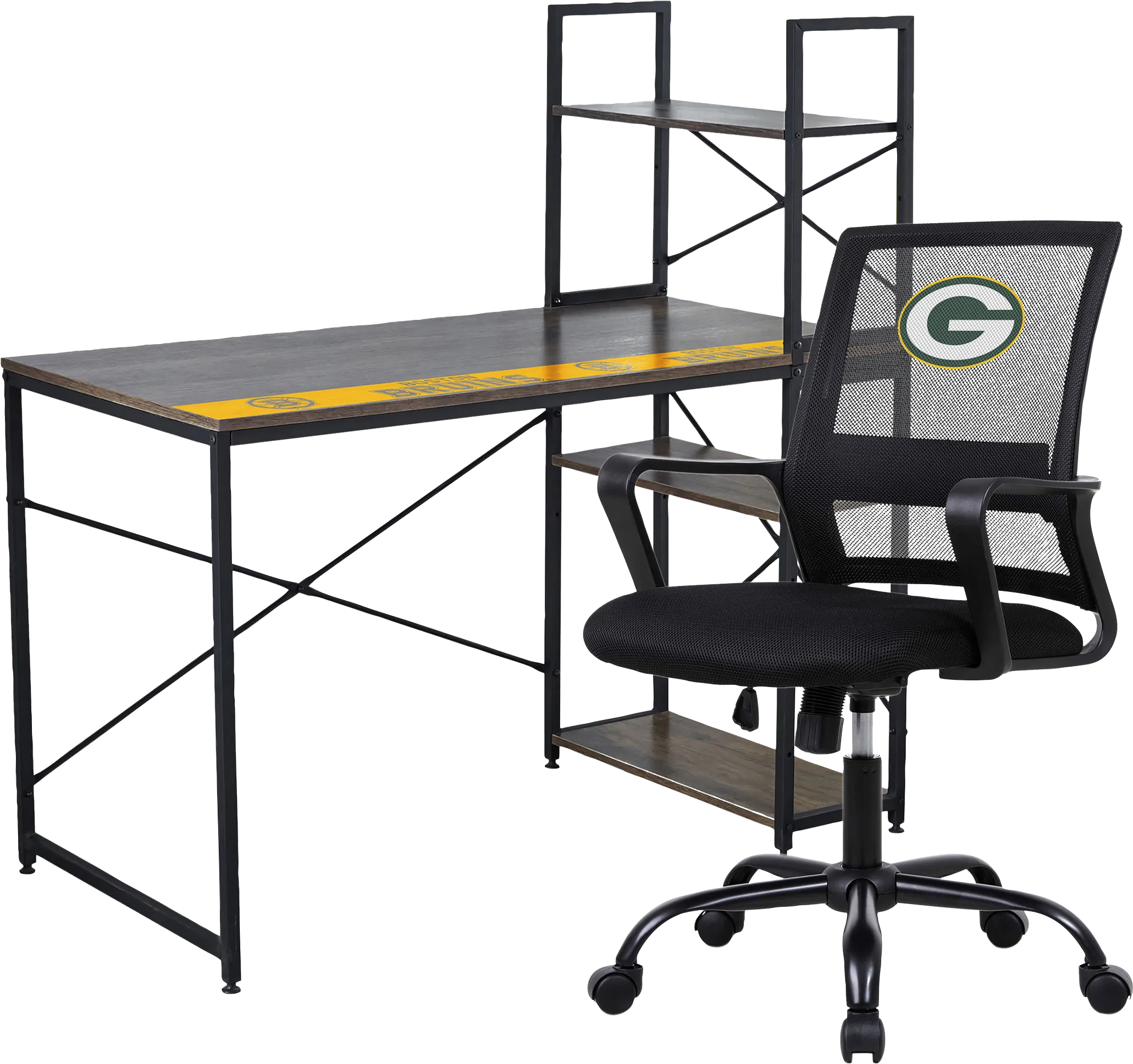 Green Bay Packers Desk and Chair Set - Thumbnail - Image 1