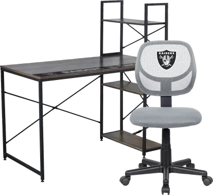 Las Vegas Raiders Desk and Chair Set