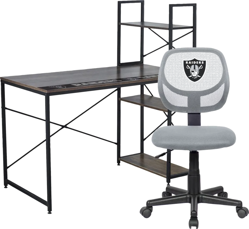 Las Vegas Raiders Desk and Chair Set