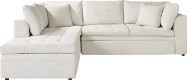 2 pc left arm sleeper sectional