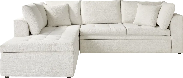2 pc left arm sleeper sectional