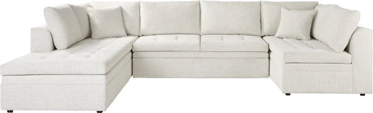 3 pc left arm sleeper sectional