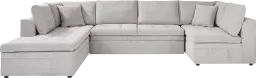 3 pc left arm sleeper sectional