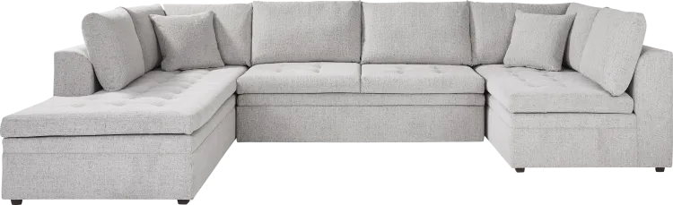 3 pc left arm sleeper sectional