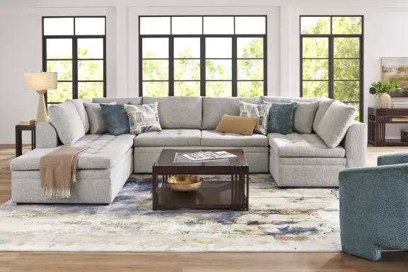Sheridan Place Gray 3 Pc Sleeper Sectional