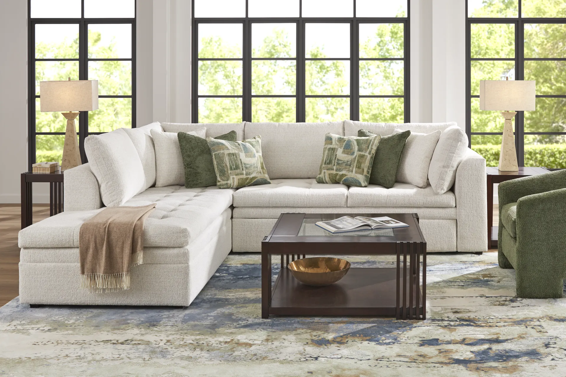 Sheridan Place Off-White 2 Pc Sleeper Sectional - Image 1