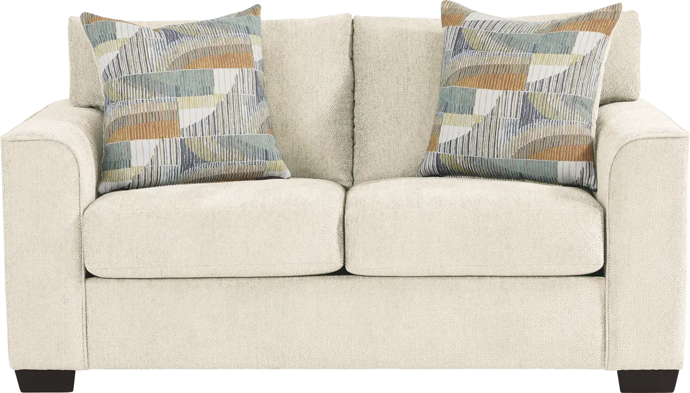 Delcrest White Loveseat