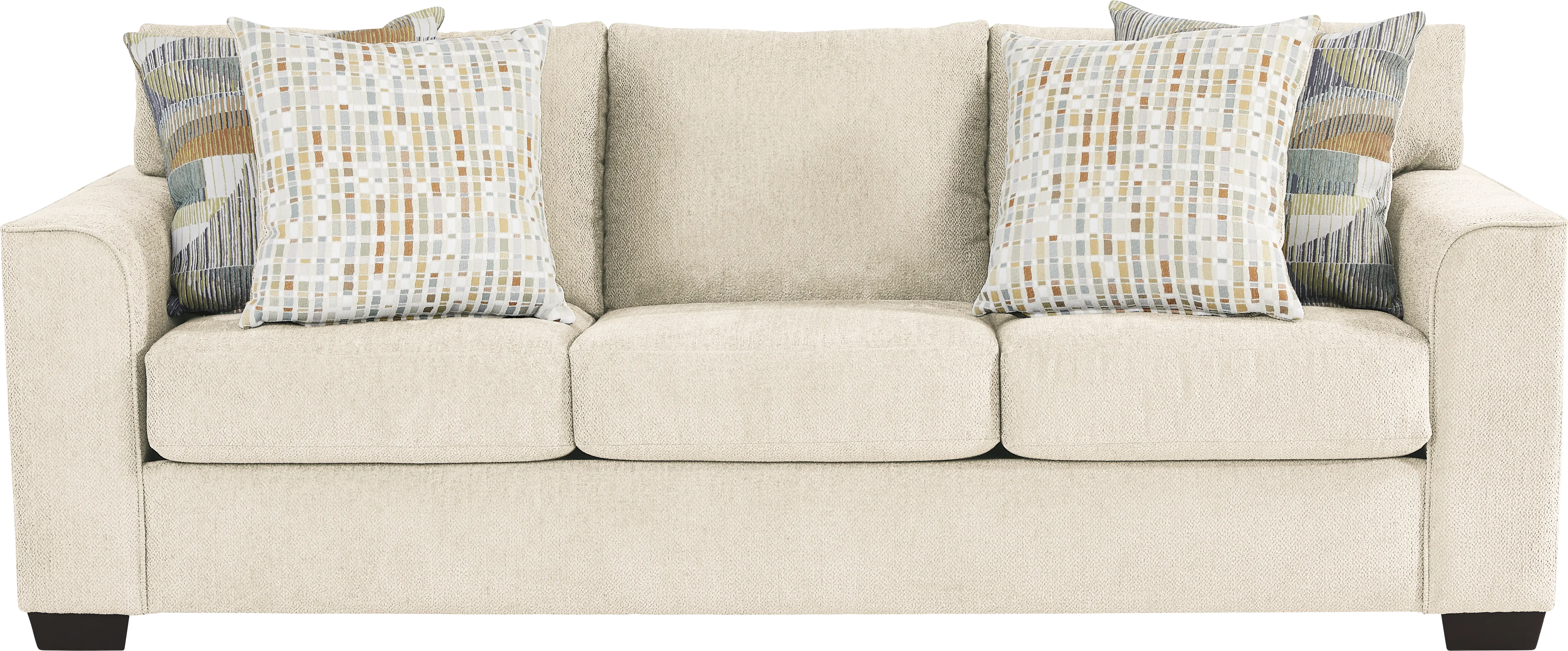 Delcrest White 7 Pc Living Room with Sleeper Sofa - Thumbnail - Image 2