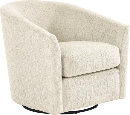 Delcrest White Swivel Chair