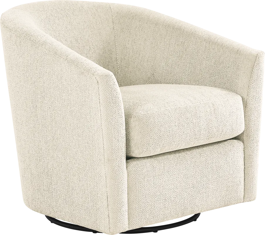 Delcrest White Swivel Chair