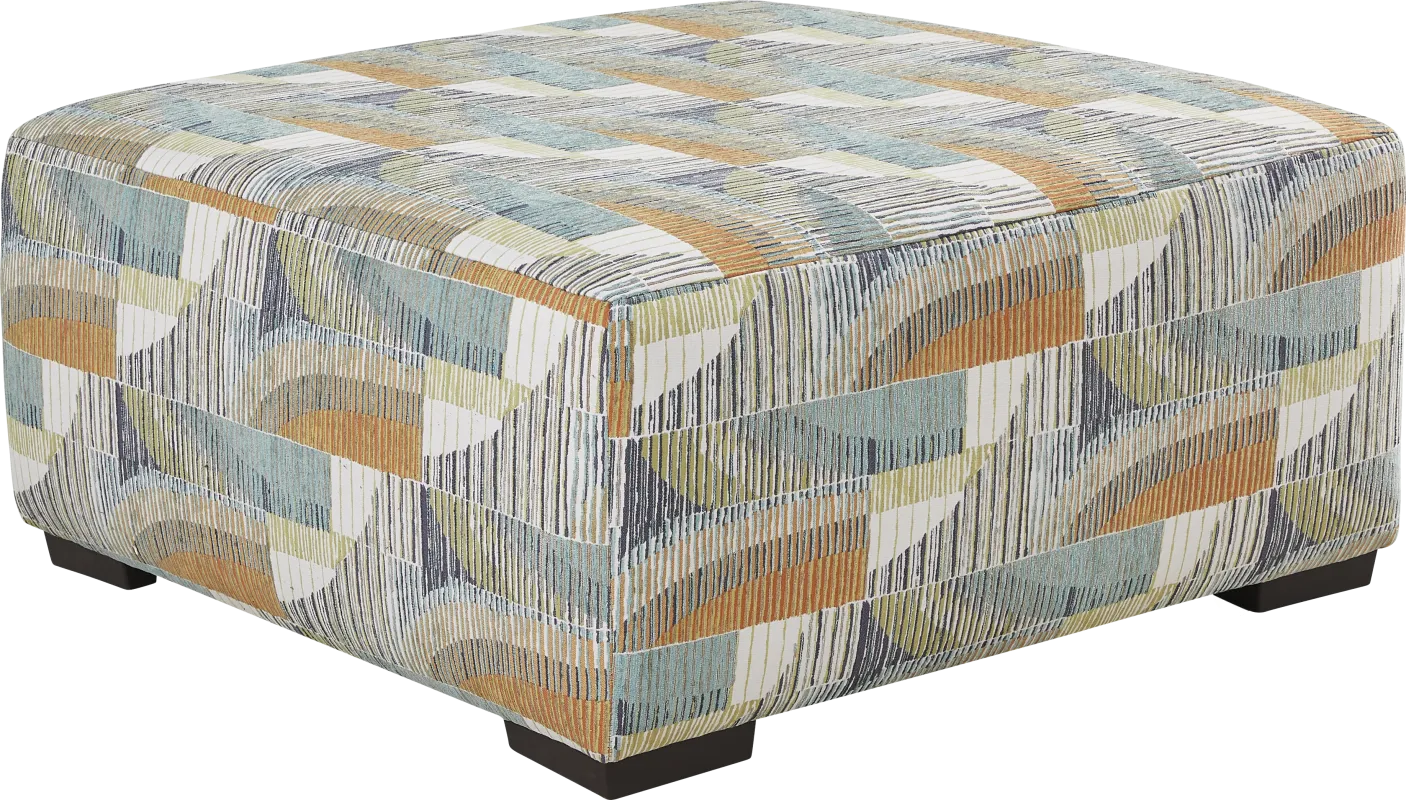 Delcrest White Cocktail Ottoman