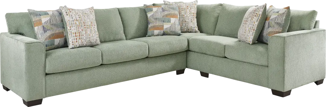 Delcrest Green 2 Pc Sleeper Sectional