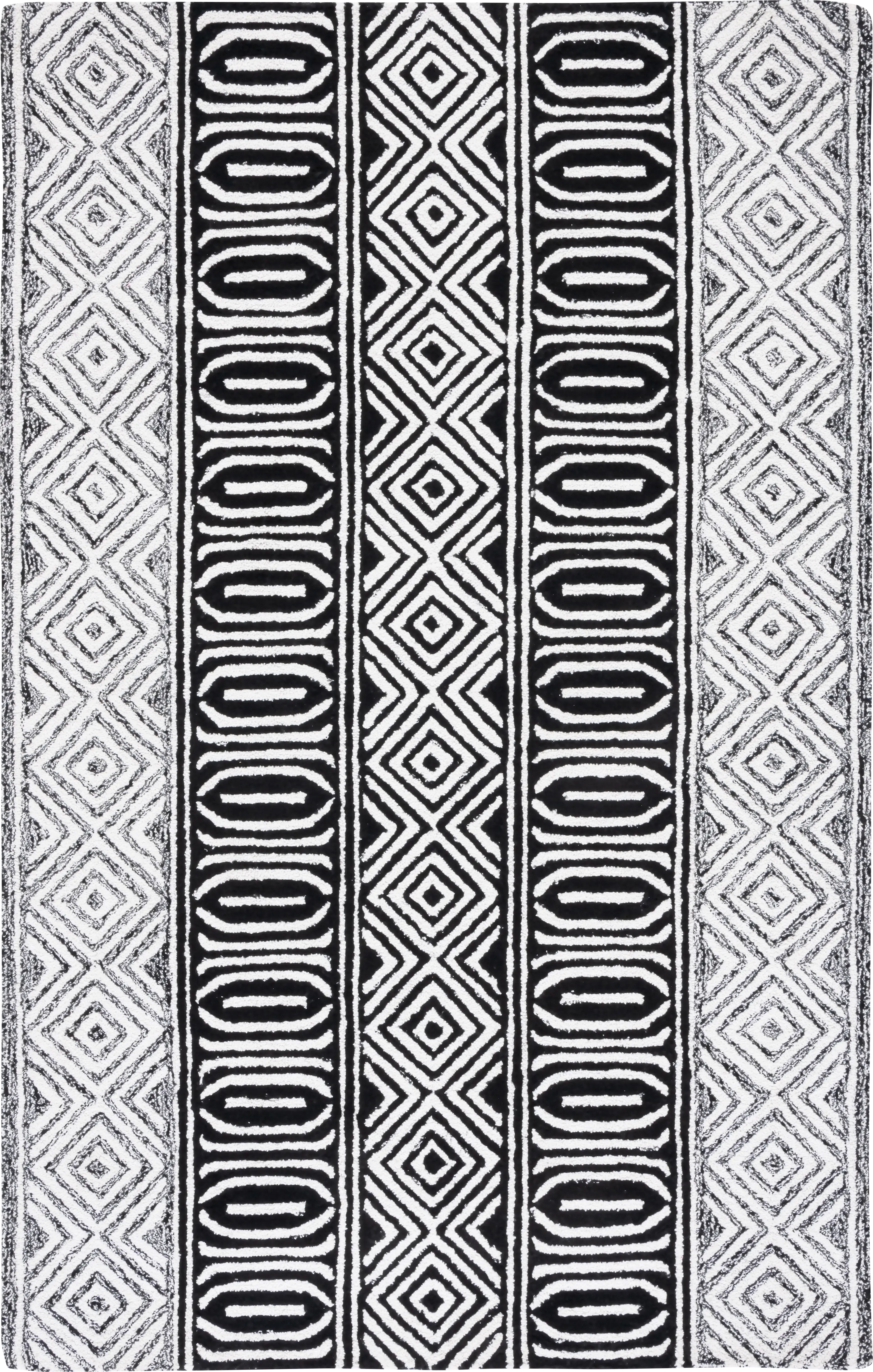 Saku Ivory/Black 8' x 10' Rug - Thumbnail - Image 1