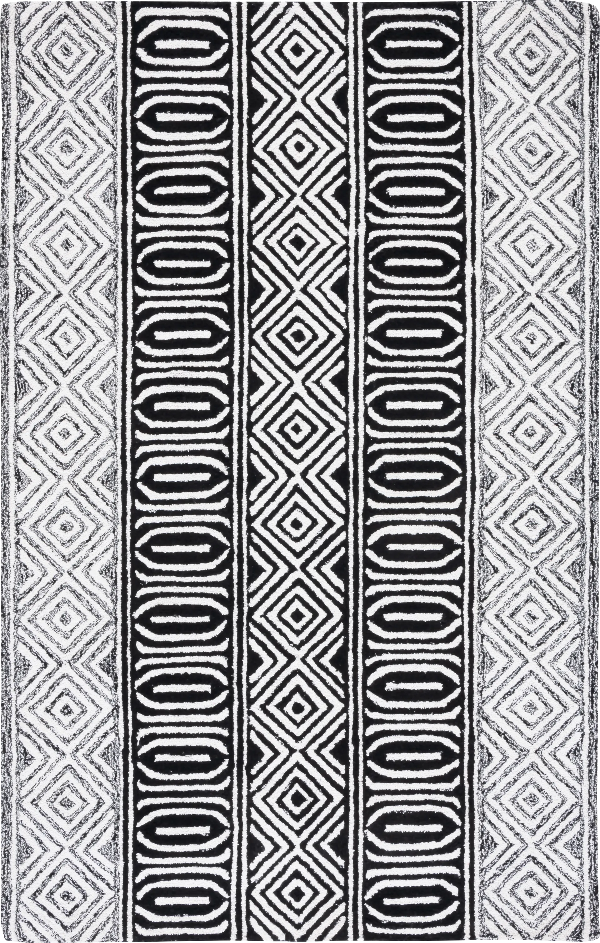 Saku Ivory/Black 5' x 8' Rug - Image 1