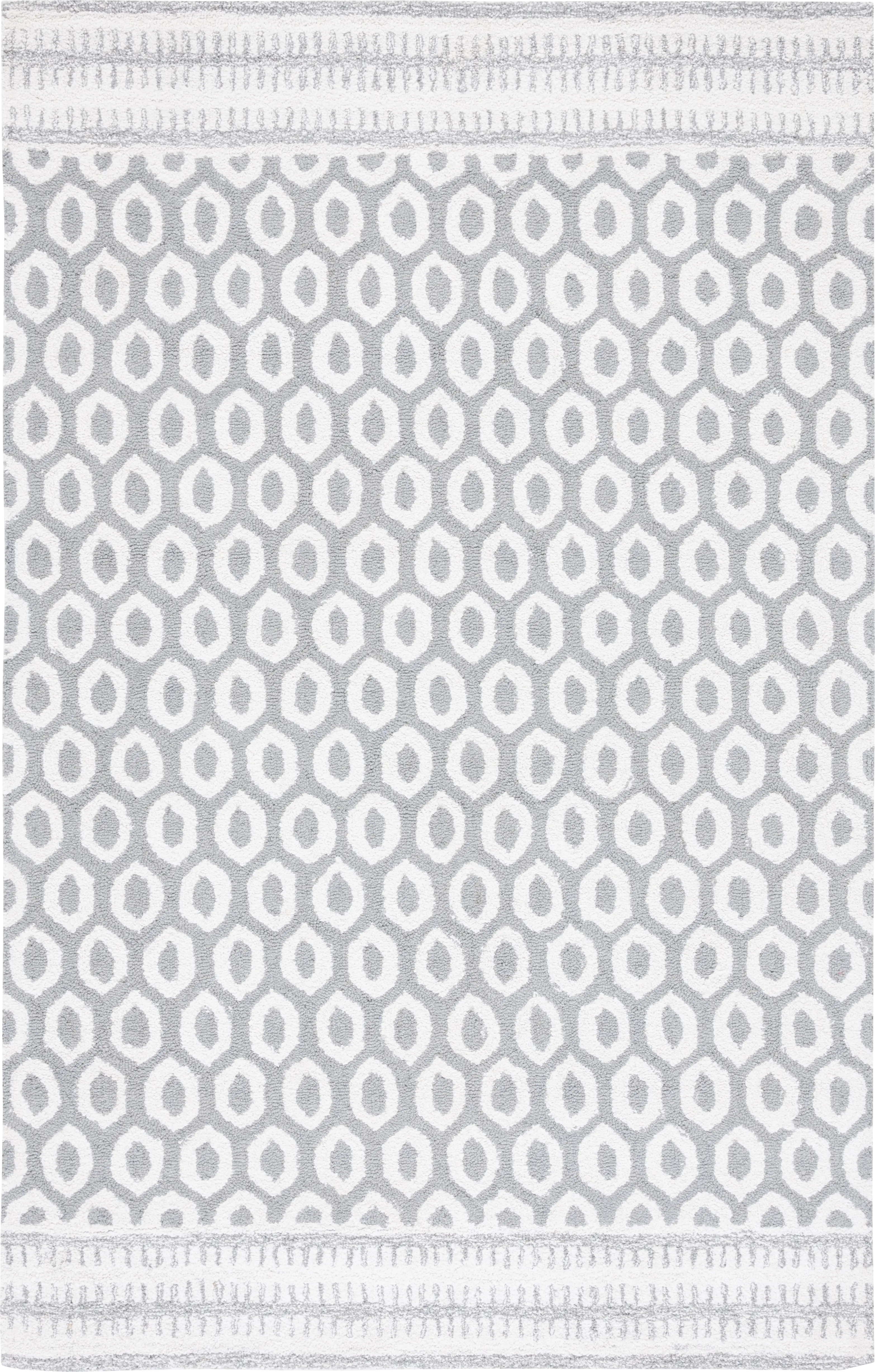 Jeknimu Ivory/Gray 3' x 5' Rug - Thumbnail - Image 1