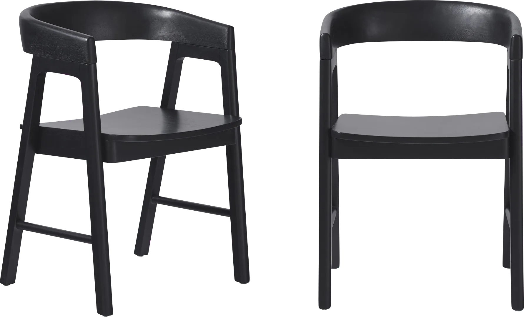Villandrie I Black Dining Chair, Set of 2 - Thumbnail - Image 1